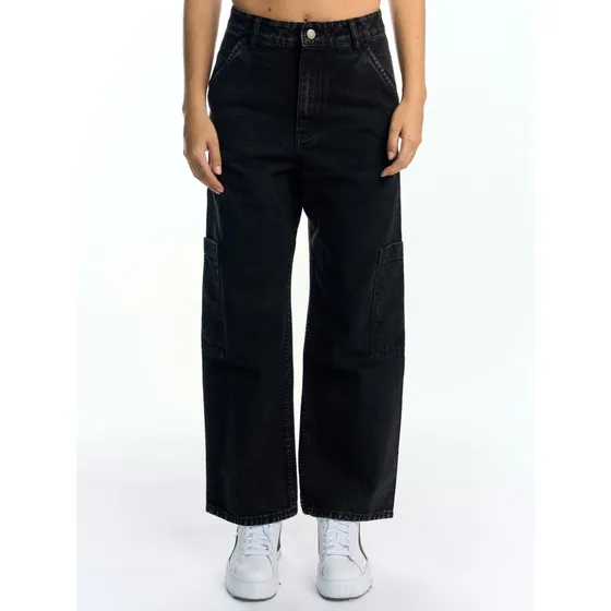 Jean Para Mujer Dvk Cargo Urban Cargo Ngr