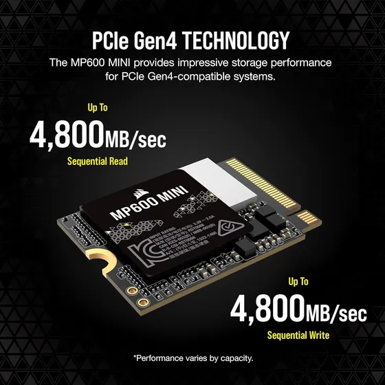 Disco Solido Corsair Mp600 Mini 2tb 7000 Mb/s Nvme Pcie X4 G