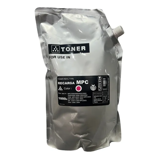 Recarga Toner 1 Kilo Magenta Mpc2003/3003/6003 Alta Calidad