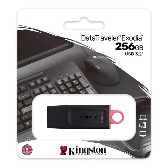 Pendrive 256gb Kingston Exodia Usb 3.2 Original