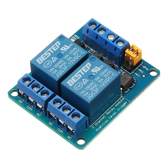 Modulo Relay Rele 2 Canales Optoacoplado 12v High Y Low