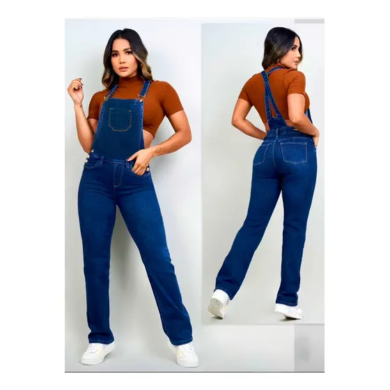 Braga Overol Enterizo Larga De Jeans Para Damas Talla 9/10