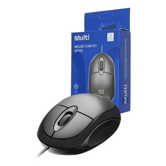Mouse Óptico Usb Classic Office Multilaser Box - 1200 Dpi