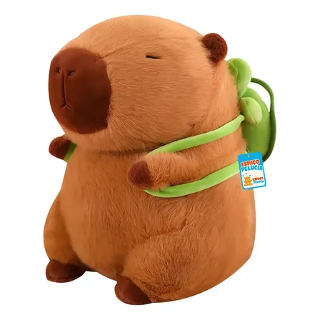 Capivara Pelúcia Grande de 35 cm Filó Antialérgica e Macia para Crianças Brinquedo