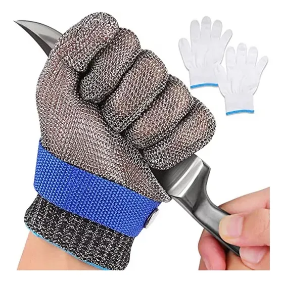Guante Malla Acero Inoxidable Anticorte Seguridad + Regalo
