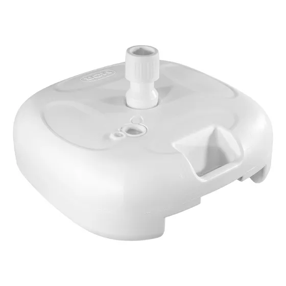 Soporte para paraguas con base de agua/arena, color blanco