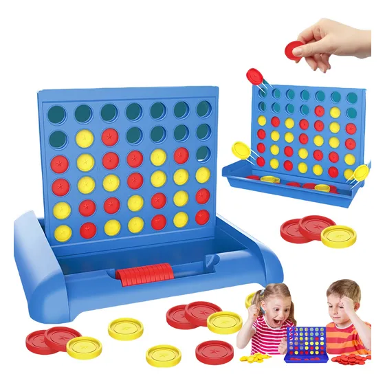 4 Filas Juguetes Educativos Para Niños Juego Mesa Plegable Juegos Gigantes Juegos de Mesa de Viaje Plegables para Niños Adultos Familias Juegos Al Aire Libre en Interiores