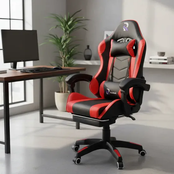Silla Gamer De Escritorio Marca Ragnar® Odín Xz-1000 Roja