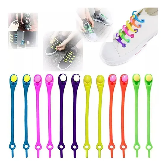 Caja 14 Unidades Cordones Banda Elásticos Zapatillas