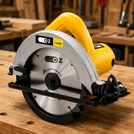 Serra Circular Para Madeira + Guia E Disco De Corte 1100w Amarelo/preto 127v
