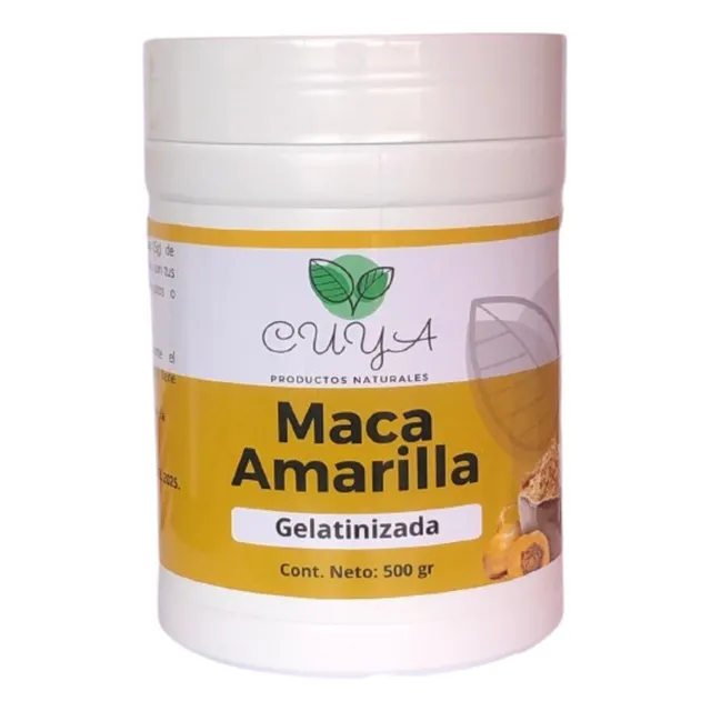 Maca Amarilla Gelatinizada 500 Gr En Polvo Pura