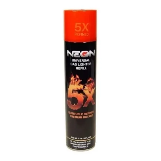 Gas Butano Neon Grande Refinado Flameadores Yesqueros 300ml