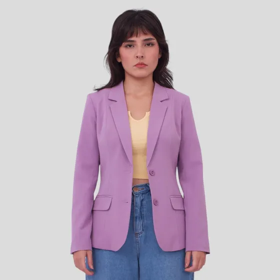 Blazer Feminino Alfaiataria Clássico Acinturado Atemporal