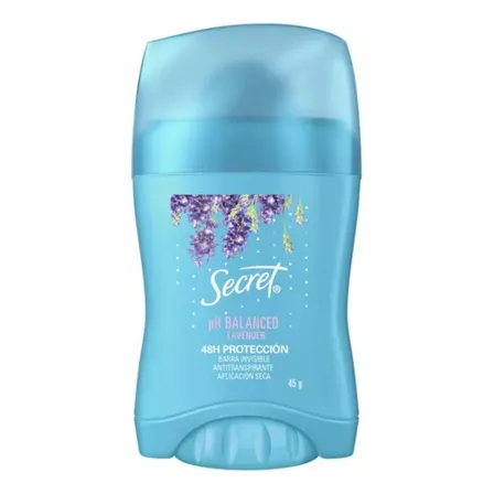 Desodorante antitranspirante en barra Secret Ph Balanced Lavender, 45 g