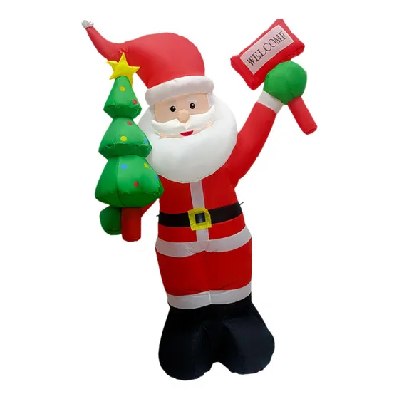 Decoración Inflable De Papá Noel Navideño De 182 Cm Con