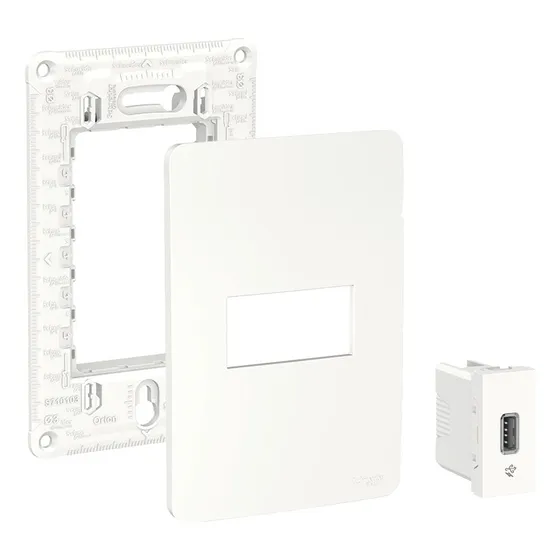 Toma Usb 2.0 1a 127/220v Blanco Orion