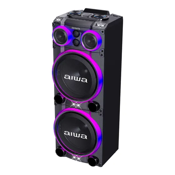 Torre De Audio Aiwa Awpoc15 Bluetooth 4000w Pmpo Color Negro
