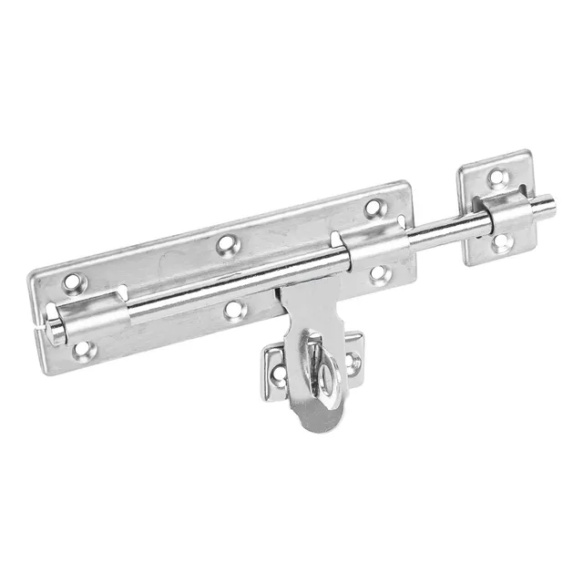 Pasador Metalico De Seguridad Plateado Puerta Traba 12cm