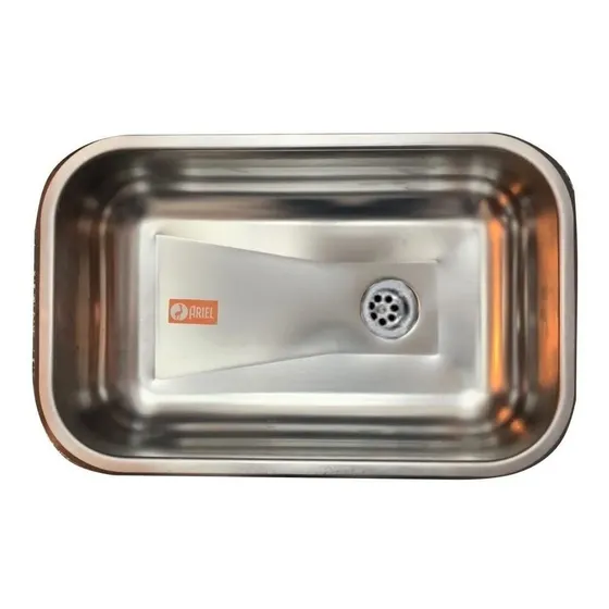 Bacha Cocina Simple Ariel 4304 Acero Inoxidable Aisi 430 Color Gris