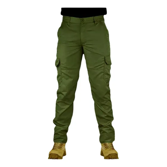 Calça Tática Militar Cargo Masculina Poly 6 Bolsos Reforçada