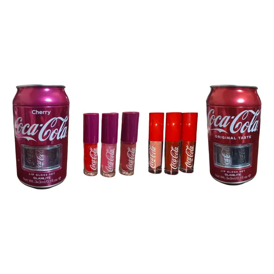Coca Cola X Glamlite 6 Lip Gloss Modelo: Original&cherry