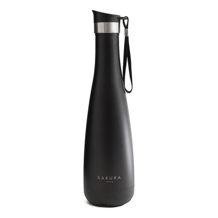 Termo / Botella Térmica Sakura Wavy 750 Ml Acero Inoxidable Color Negro Termo / Botella Térmica Sakura Wavy 750 Ml Acero Inoxidable Color Negro