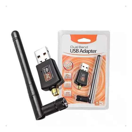 Adaptador Wifi Usb Doble Banda 600mbps 2.4ghz 5ghz Pc Laptop