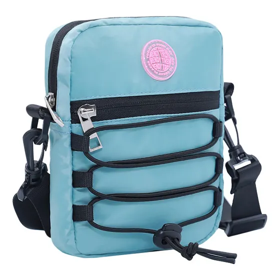 Morral Mujer Trendy Con Tira Desmontable Ajustable Urbana Color Azul Correa De Hombro Negro Diseño De La Tela Lisa