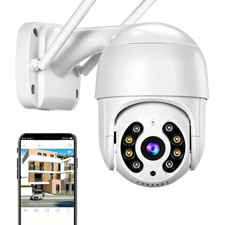 Câmera De Segurança Aprova Dágua Ip A8 Externa Branco App V3 Branco