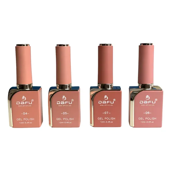 Kit 4 Esmalte Dafu Gel Uv Led Cores Profissional Duradouro