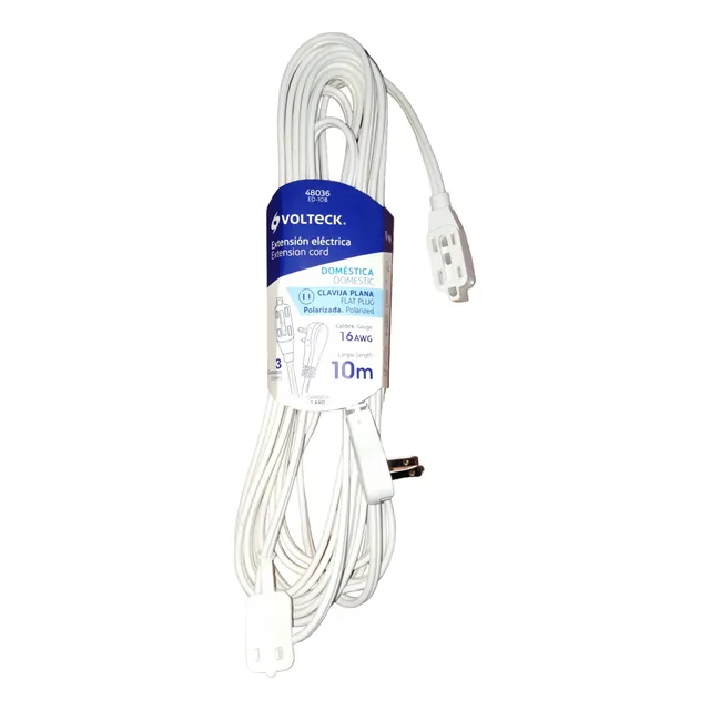 Extension Electrica 10m 3tomas Alta Calidad 10 Metros