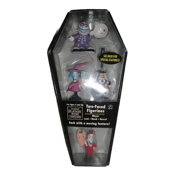 Nightmare Before Christmas Set X 4 Ataud 2 Caras Lock Barrel