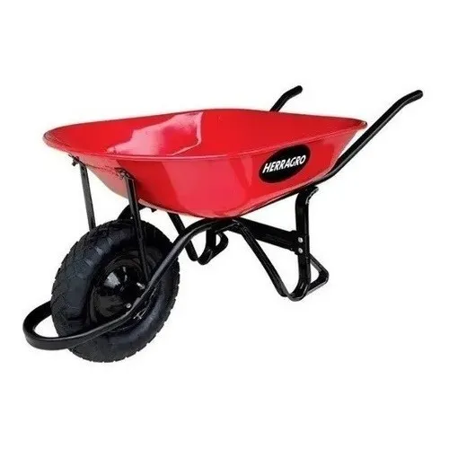 Carretilla Construccion 90lts Roja Macisa 14 PuLG Herragro