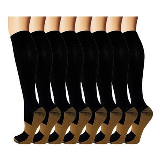 * 8 Pares De Calcetines De Compresión De Cobre 10-15 Mmhg * 8 Pares De Calcetines De Compresión De Cobre 10-15 Mmhg