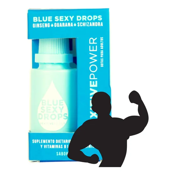 Suplemento Vigorizante + Libido Masculino Blue Sexy Drops