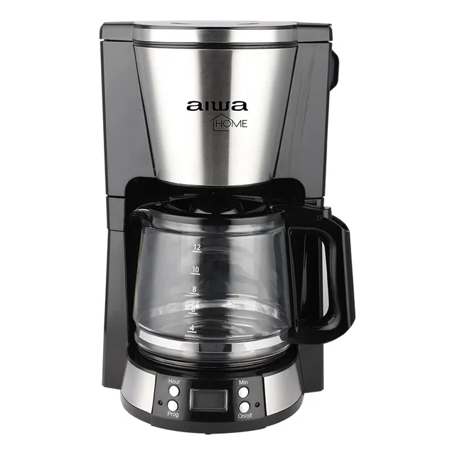 Cafetera Aiwa 12 Tazas Programable J/vidrio 900w