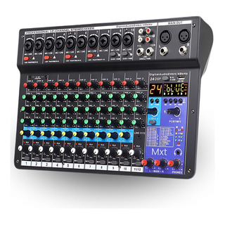 Mesa Som 12 Canais Digital Bluetooth Profissional 24 Efeitos Mesa Som 12 Canais Digital Bluetooth Profissional 24 Efeitos