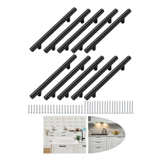 10 Manillas Tirador Acero Inoxida 15cm Para Muebles Cajon