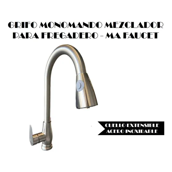 Grifo Monomando Llave Fregadero Cuello Extensible Ma Faucet