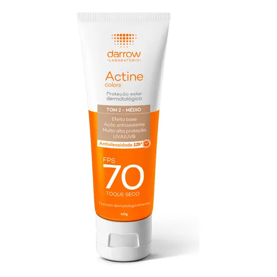 Protetor Solar Actine Colors Darrow Pele Morena Fps70 40g