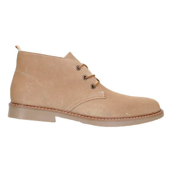 Botas Botin Hombre Vestir Triples 35802 Piel Gamuza Beige