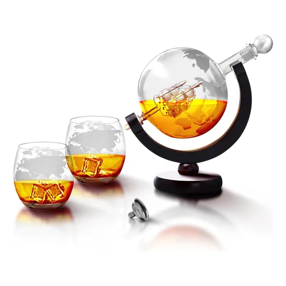 Decantador De Whisky Coñac 2 Vasos Varco Interior