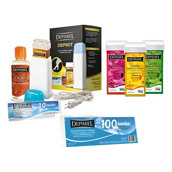 Kit Depilaciòn Depimiel Depikit + 3 Roll On + Bandas X 100 
