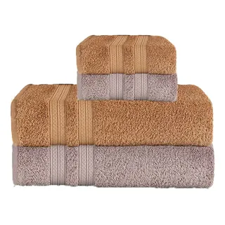 Karsten Kit Toalhas Banho Gigante 4pçs Unika Fio Penteado Karsten Ametista / Âmba