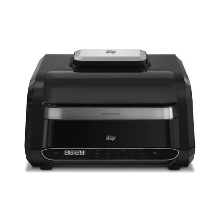 Fritadeira Elétrica Air Fryer 8 Em 1 Barbecue Heat Digital Wc Ab1030 6,6 Litros Wap Preto 127v