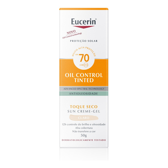 Eucerin Sun Oil Control Creme Facial Tinted Claro Fps 70 50ml Eucerin Sun Oil Control Creme Facial Tinted Claro Fps 70 50ml