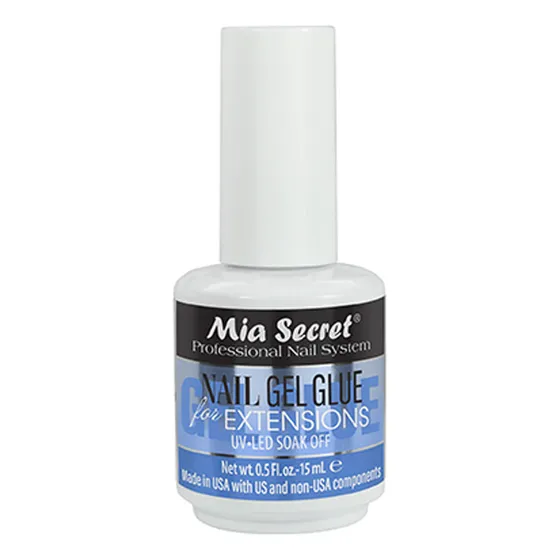 Pegamento Con Brocha Para Tips Softgel Mia Secret 15ml