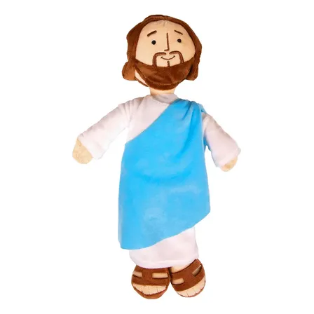 Jesus Cristo Pelúcia Boneco Brinquedo 31cm Pronta Entrega Azul-aço
