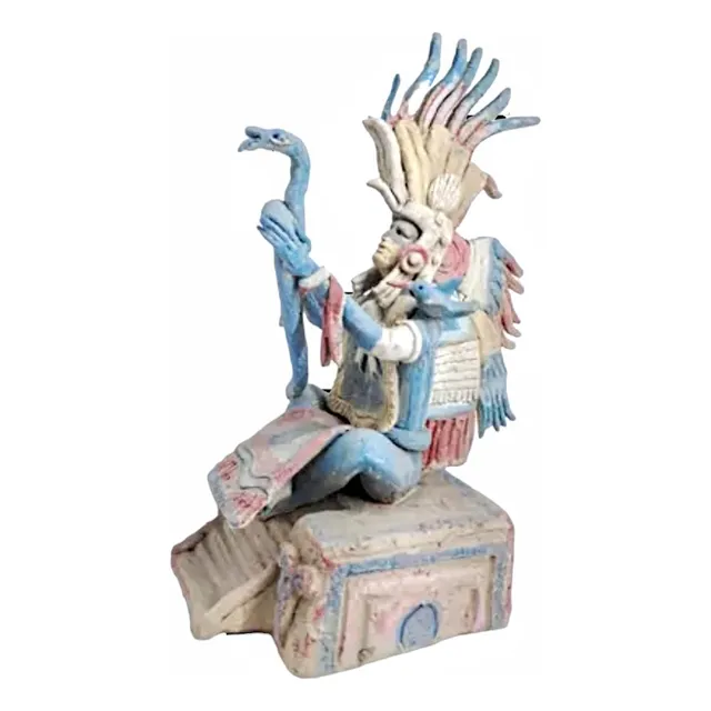 Tezcatipocatl Ofrendando A Quetzalcóatl Barro Azteca Mexica