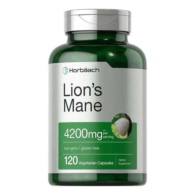 Lions Mane Mushroom 4200 Mg X 120 Caps. - Horbaach Sabor Neutro